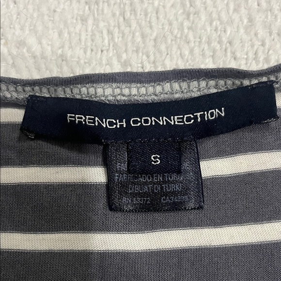 French Connection Charcoal and Cream Striped Tank Top - Picture 2 of 3